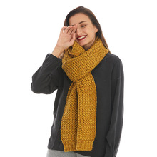 2021年厂家直销新款彩点针织毛线欧美围巾秋冬季加厚保暖围脖学生