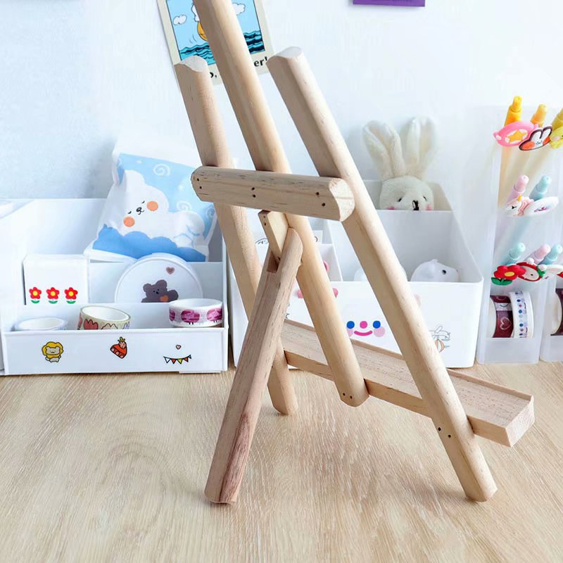 木质迷你支架通用手机创意小巧学生宿舍桌面三角多功能平板小托架