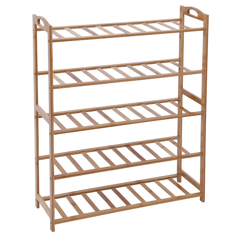 bamboo shoe rack multi-layer dustproof bamboo shoe rack simple household space-saving shoe cabinet economical storage rack shoe rack