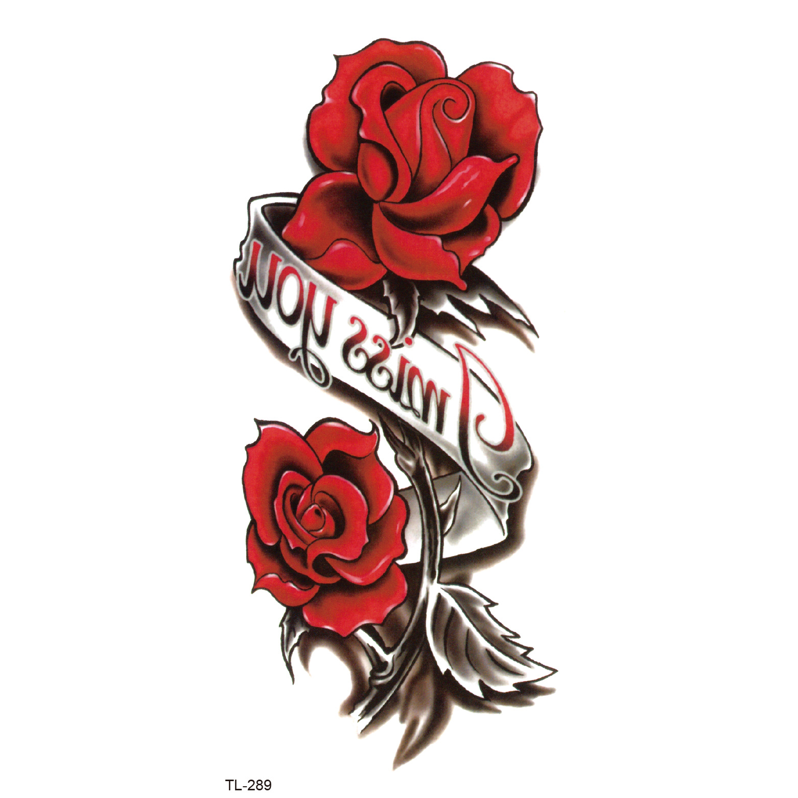 厂家现货批发定制纹身贴 性感女士锁骨 花朵玫瑰花防水纹身贴