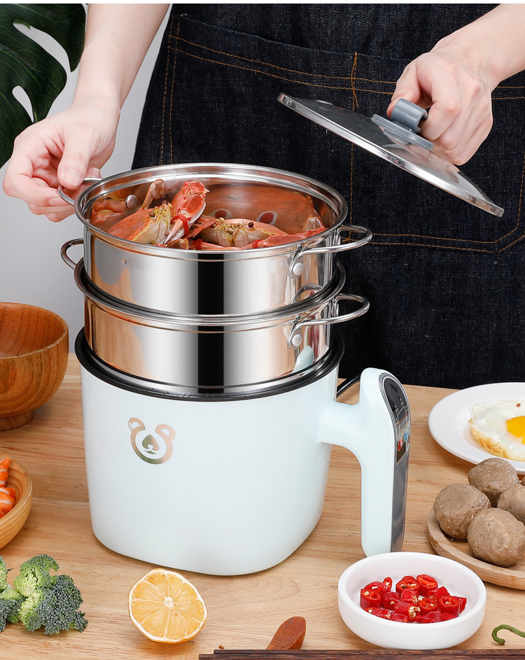 多功能迷你电煮锅学生宿舍蒸煮锅小功率电火锅