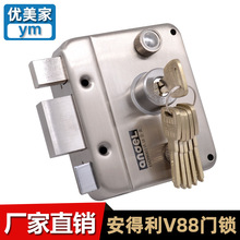厂家直销安得利V88 外装门锁大门不锈钢锁芯防盗门锁通用型房门锁