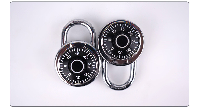 旋转保险柜机械转盘密码锁 50mm 定制不锈钢健身房更衣柜通用挂锁
