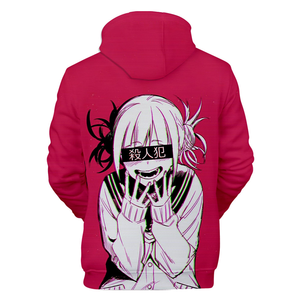 亚马逊货源 我的英雄学院himiko tog漫画女孩3d数码印花连帽卫衣