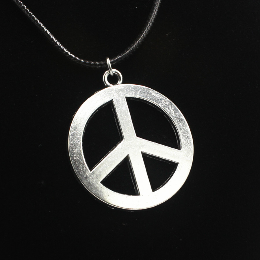 跨境亚马逊热卖 反战和平项链批发 欧美热销合金和平标志项链