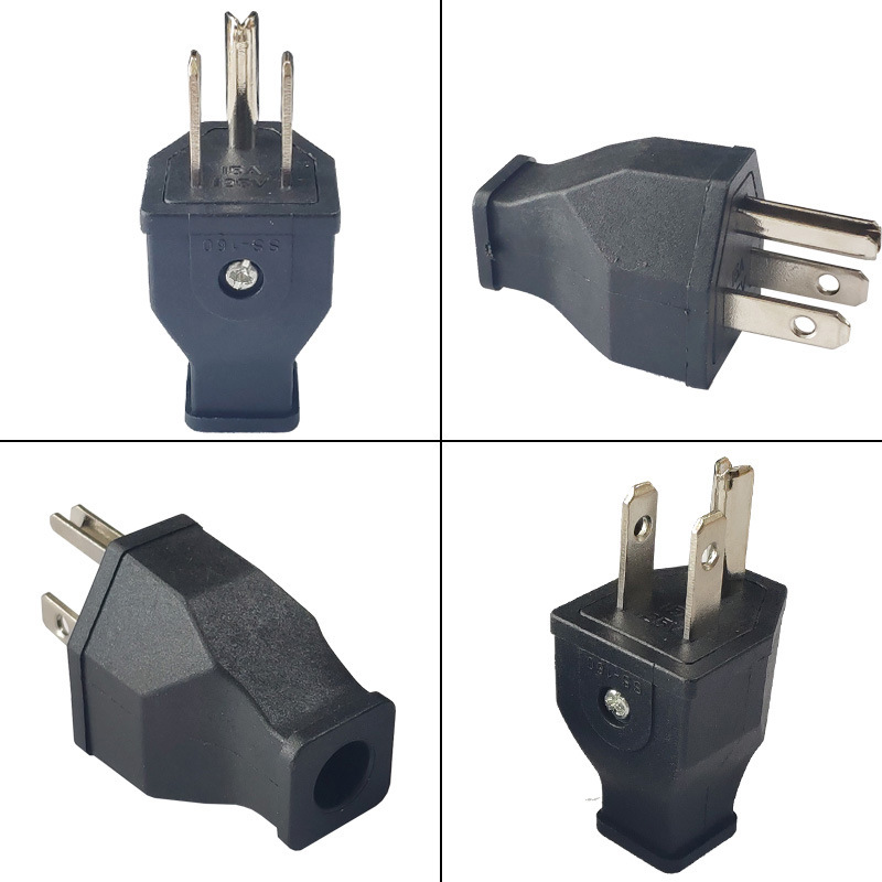 美规插头 可组装可拆卸美标美式插头插座 15a125v ss-106美式三插