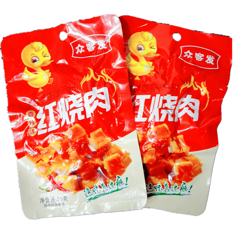 众客发 25克 红烧鸭肉零食 香辣鸭排 休闲食品 乡巴佬鸭肉零食