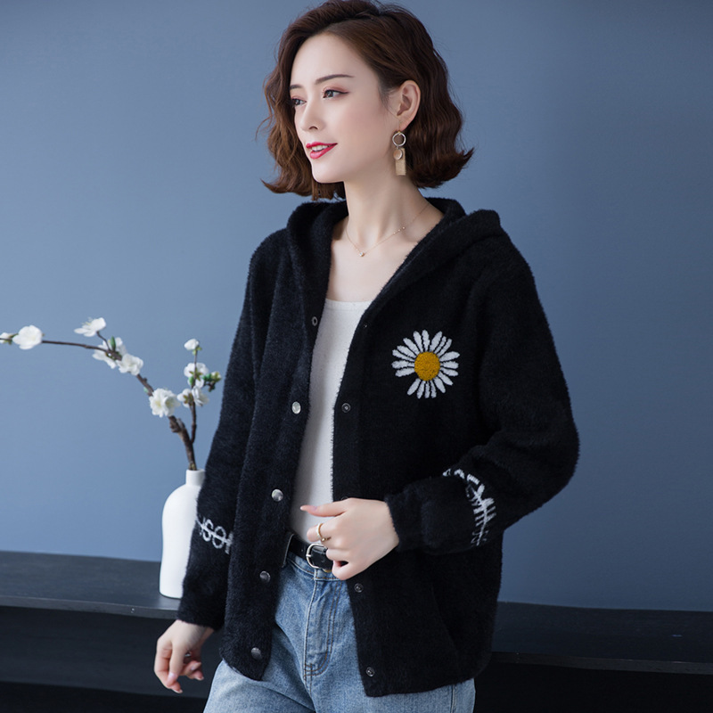 貂绒针织衫品牌中长款针织毛衫中老年女装毛针织衫打底毛衣羊绒针织