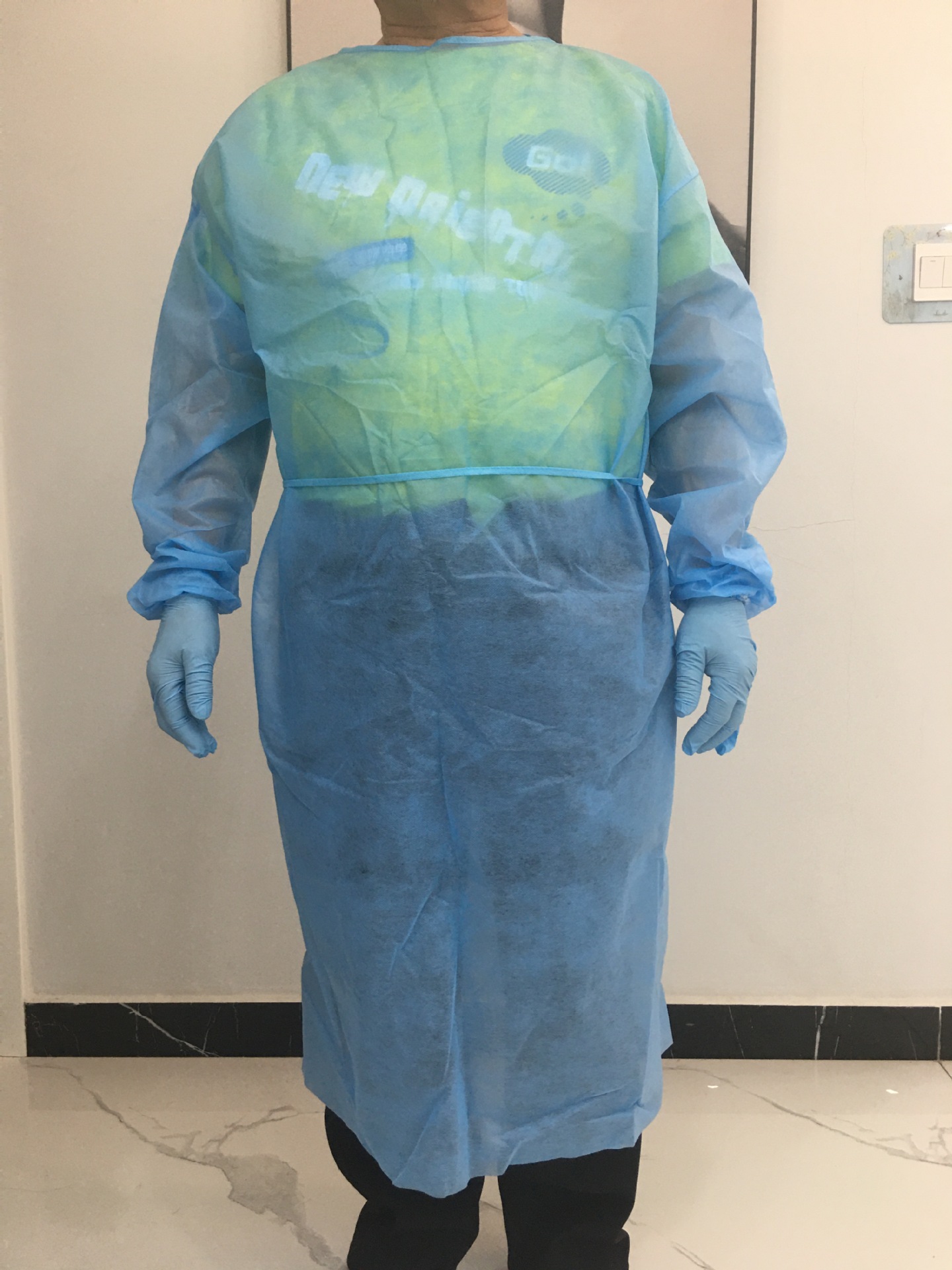 批发一次性防护服防尘隔离服pp无纺布手术衣隔离衣工作服净化服