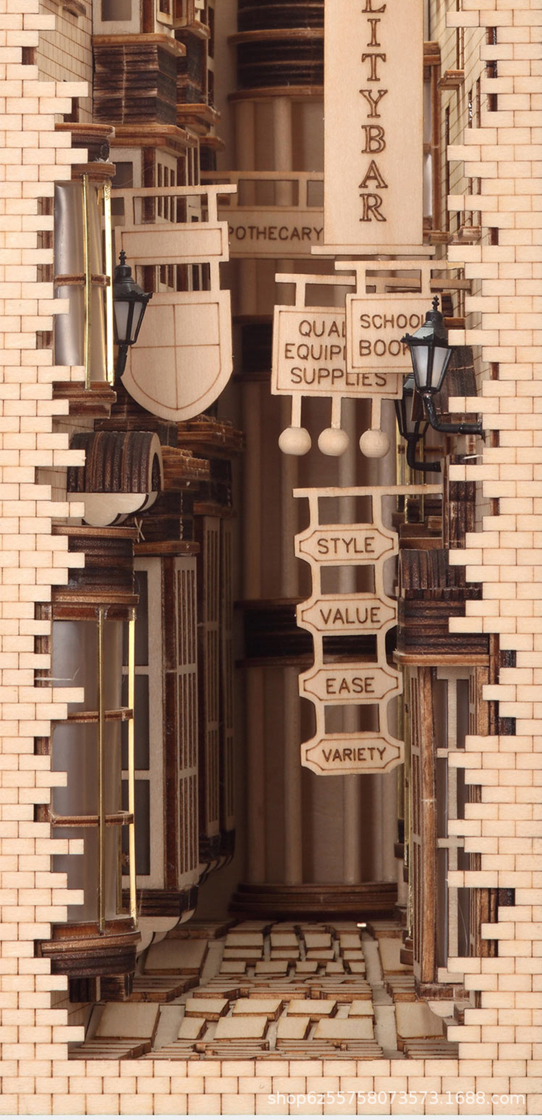 iq max哈利波特书架周边对角巷书立模型立体拼装工艺摆件创意礼品