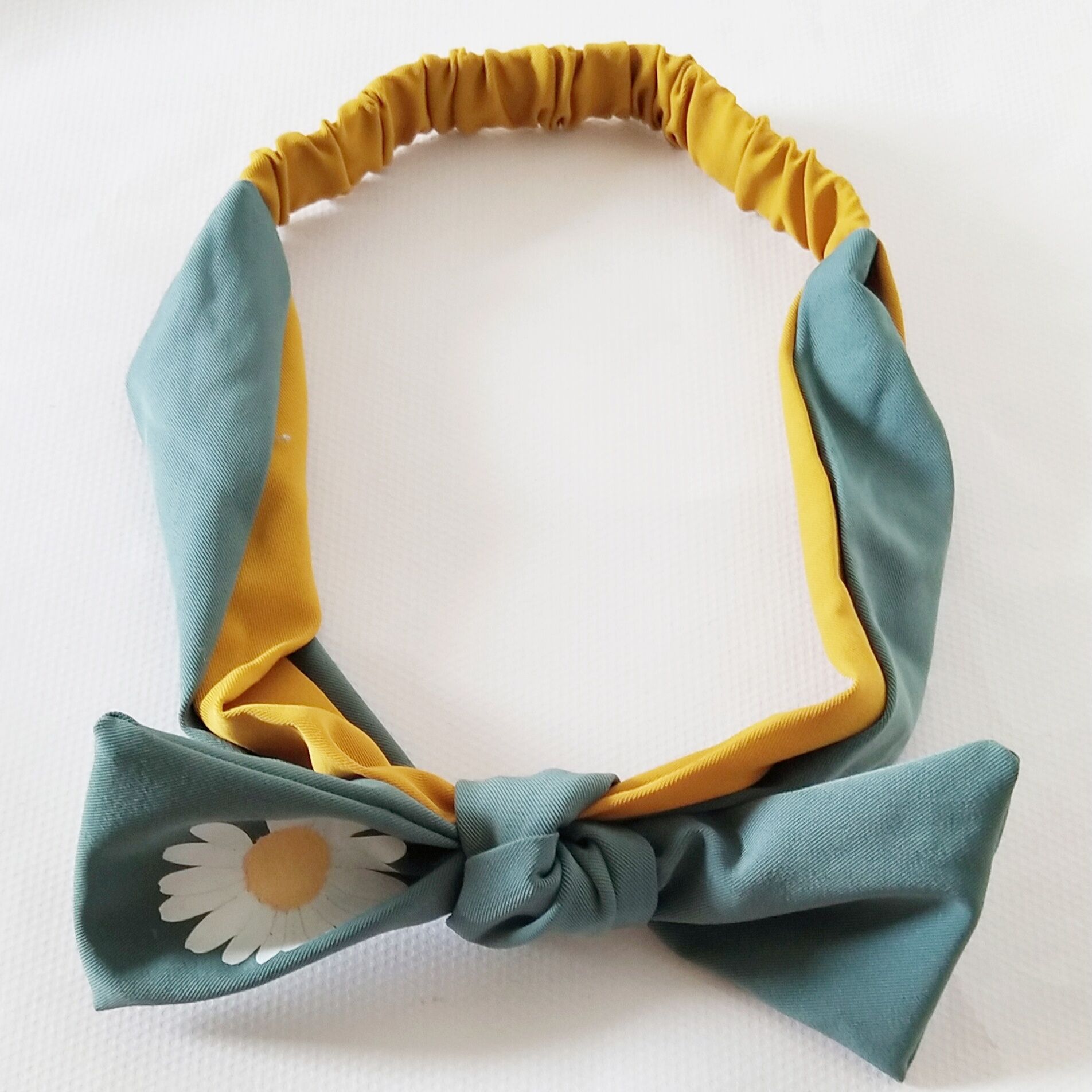 韩版菊花花朵撞色布大蝴蝶结发箍头箍发带头带hsqs-425