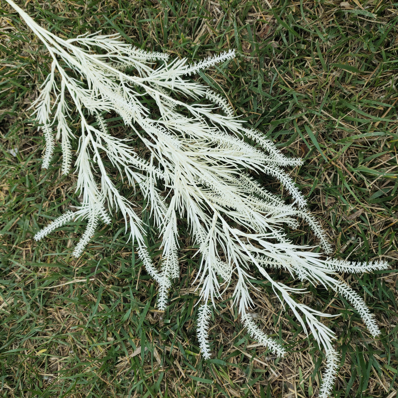 三叉雾凇路边草 婚礼造景仿真花背景墙插花 客厅卧室装饰