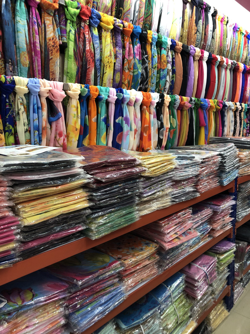 壹琳泰春夏新款丝巾雪纺真丝长丝巾超市商场夜市展会爆款围巾跨境