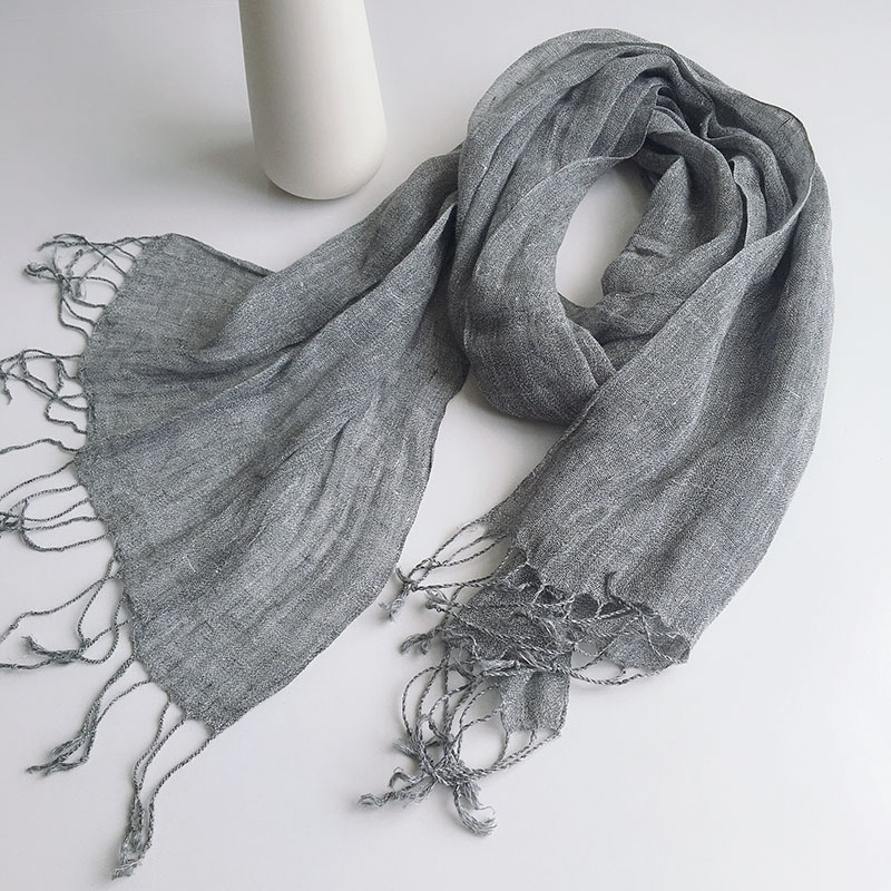 100% Linen Solid Colour Men's' Scarves Summer Spring Japanese Style Air Conditional Shawls Large Size Wraps With Tassels 45x200cm 9 Mallzona 16142518055 1234947732 100% Linen Solid Colour Men's' Scarves Summer Spring Japanese Style Air Conditional Shawls Large Size Wraps With Tassels 45x200cm Mallzona