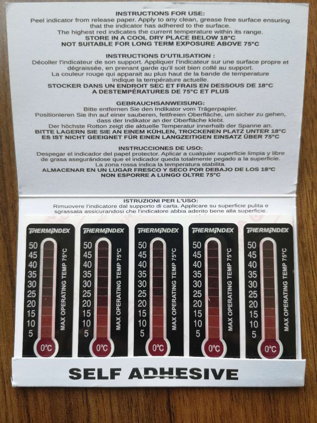 原装0-50℃ 英国thermax可逆测温试纸可逆温度纸