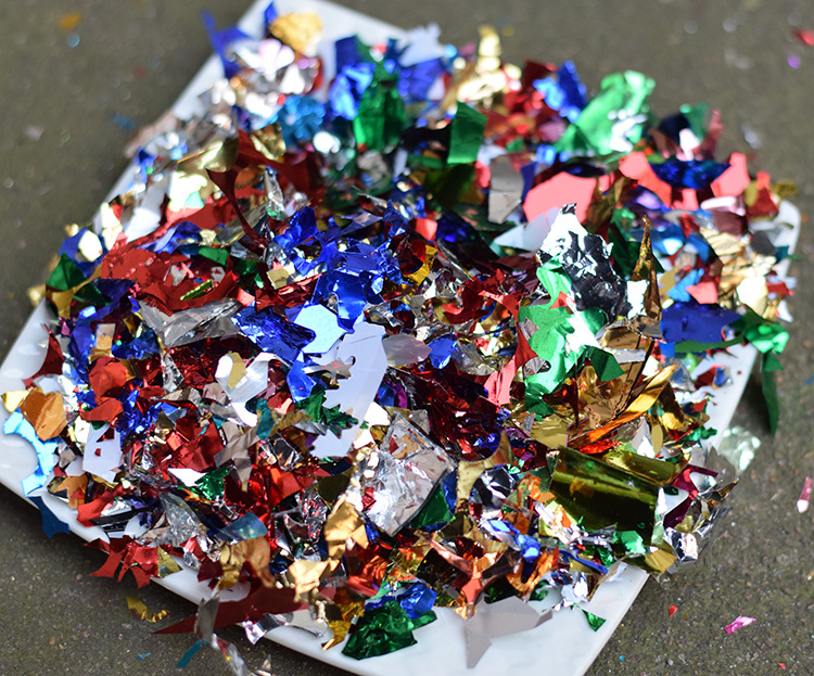 碎纸屑酒吧道具结婚手抛花撒彩色闪光碎纸碎片亮片金蛋彩纸撒花