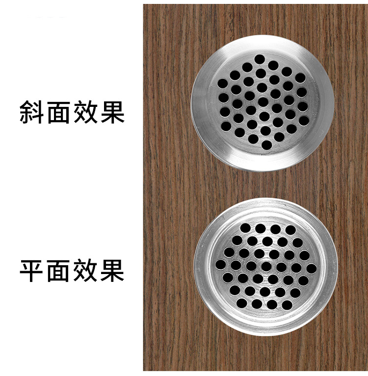 304不锈钢透气孔 家具橱柜衣柜鞋柜圆形通气孔 双面透气盖散热网