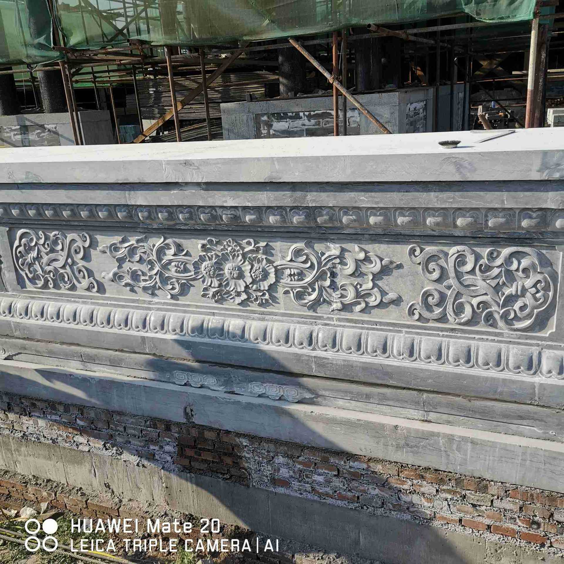 青石防古石雕须弥座 佛台芝麻黑654底座古建庙宇汉白玉佛像莲花台