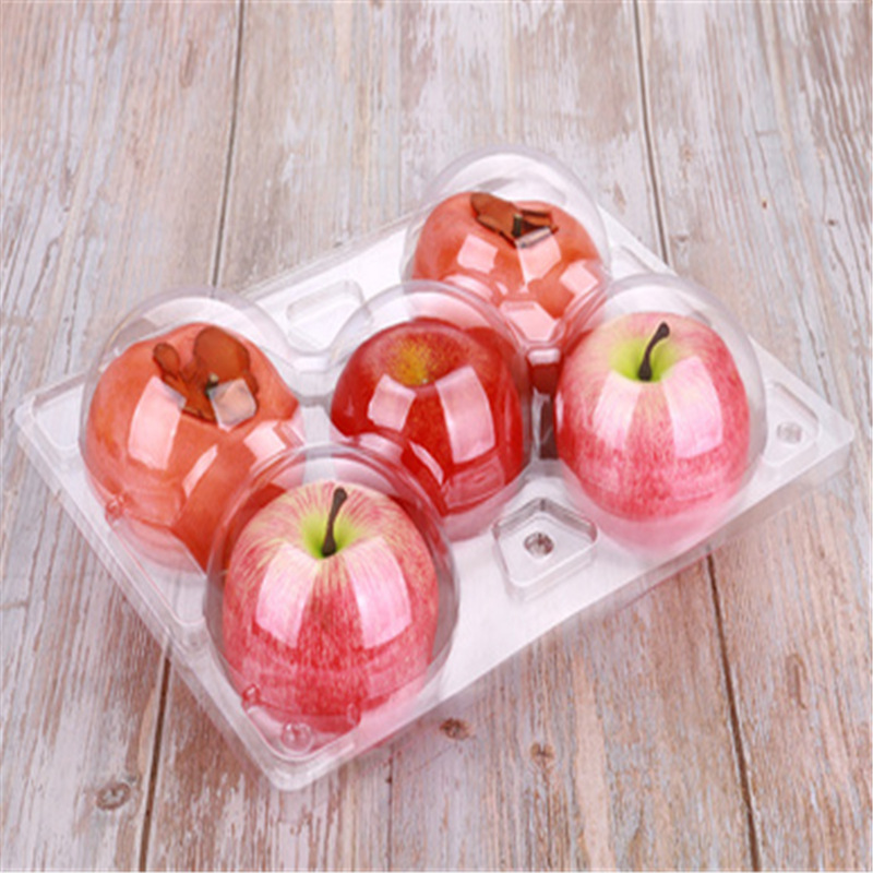 超市苹果包装壳吸塑透明pet水果连体包装盒锁鲜装苹果保鲜盒