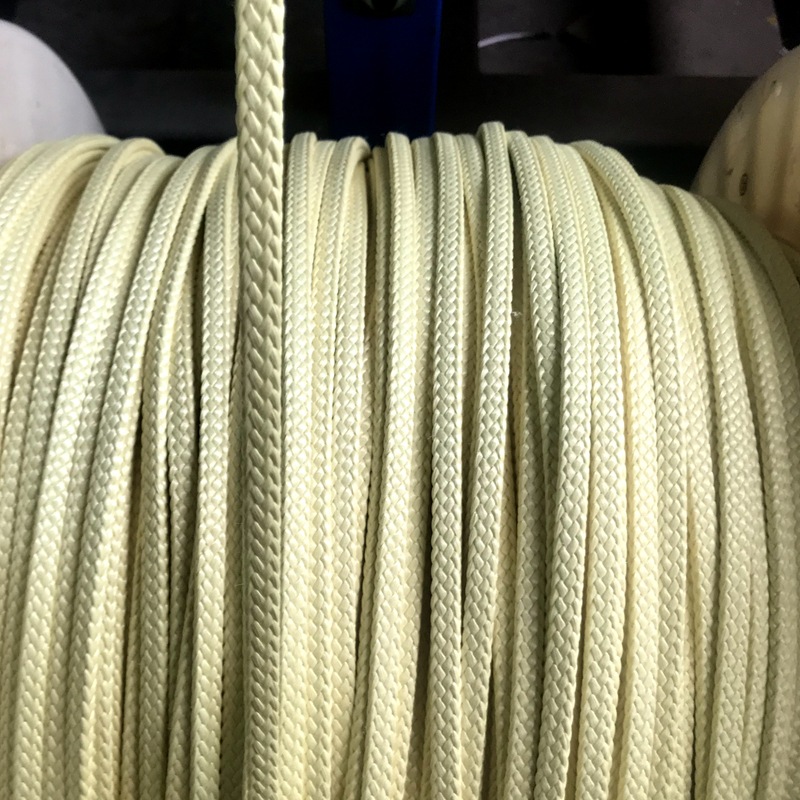 6mm防火阻燃芳纶绳 kevlar高强高模凯夫拉绳 耐高温耐磨损绳