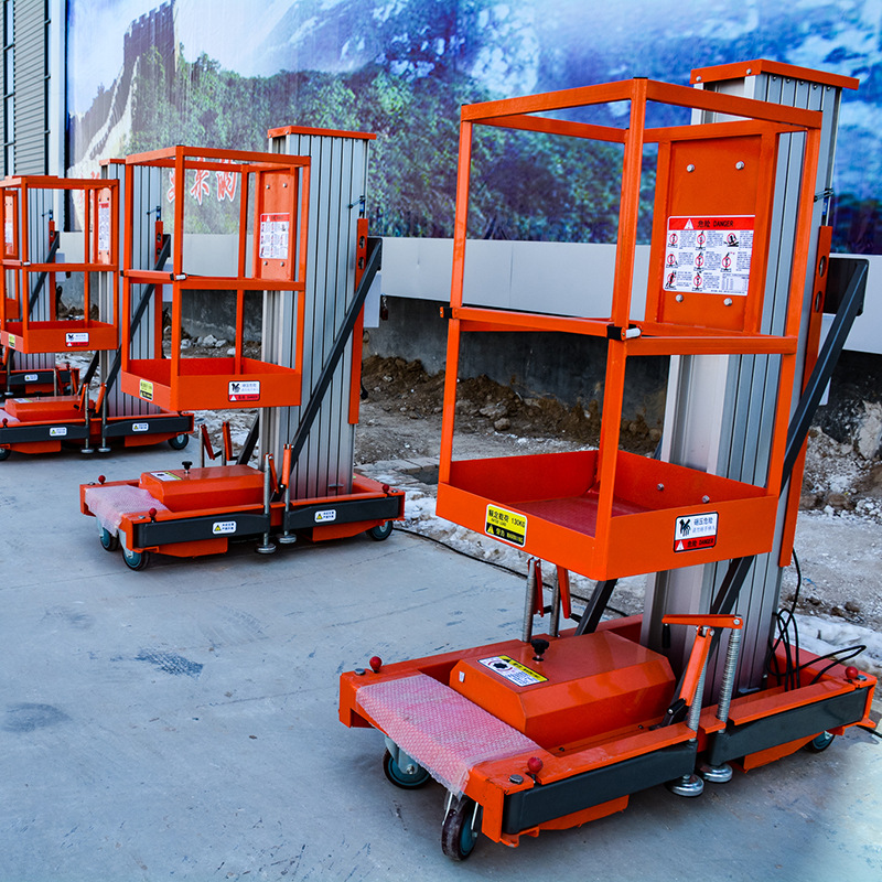 厂家6柱20米铝合金升降机电动液压路灯维修升降平台货梯厂房车载