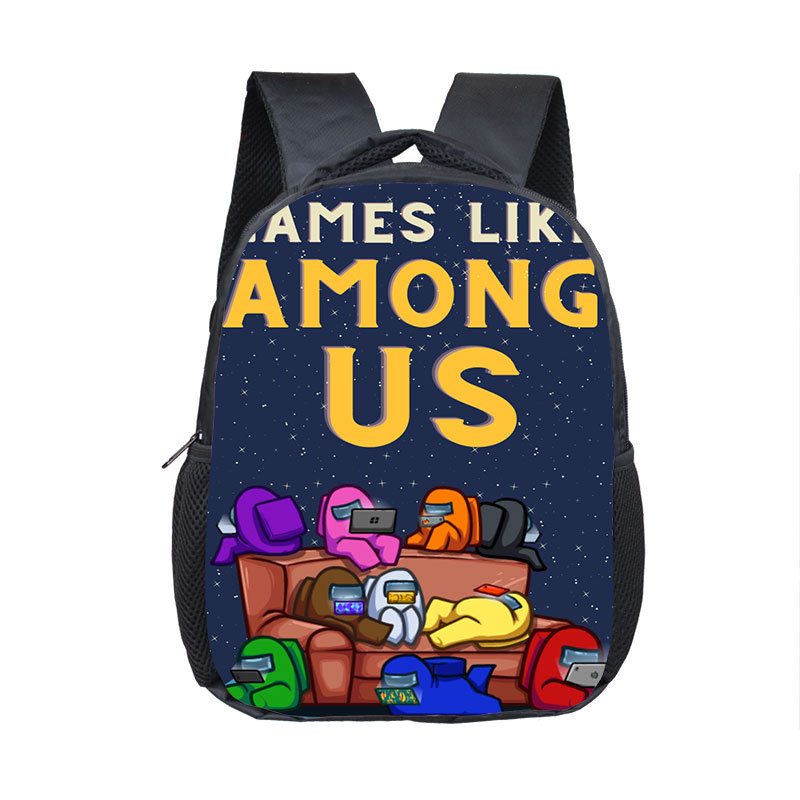 Among US Space Werewolf Killing Primary School Student Schoolbag Dacron Backpack Kindergarten Lightweight Backpack One Piece Dropshipping