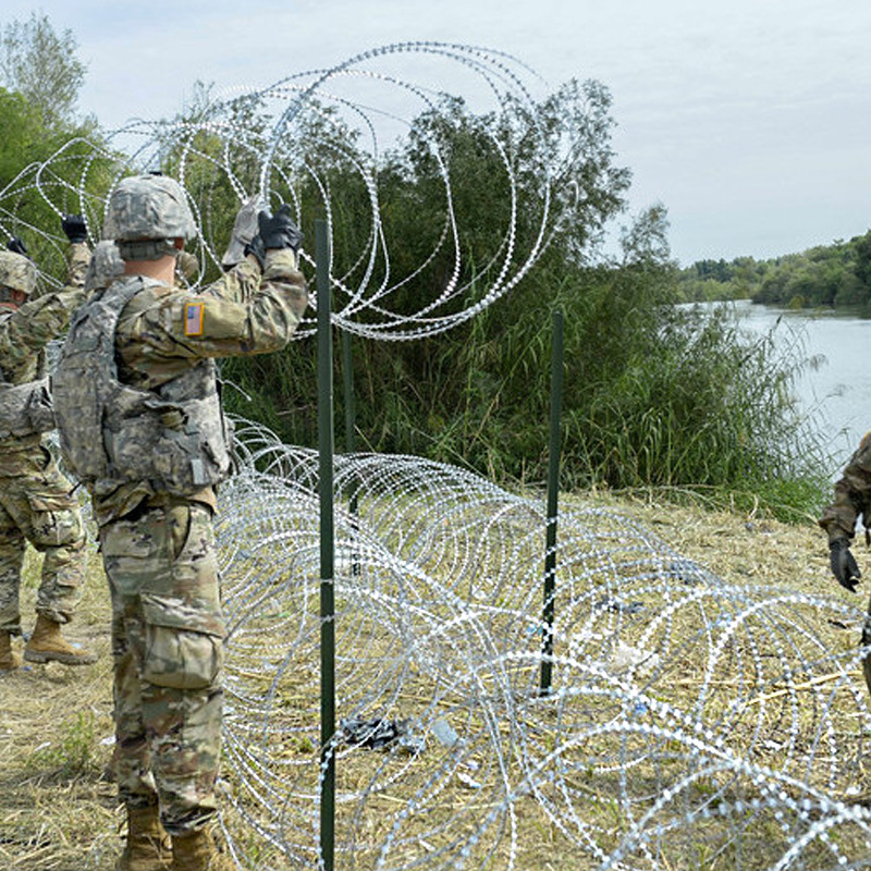 雄洋刺丝滚笼304不锈钢刀片刺网防爬刺拉力刮刀螺旋刀片刺绳
