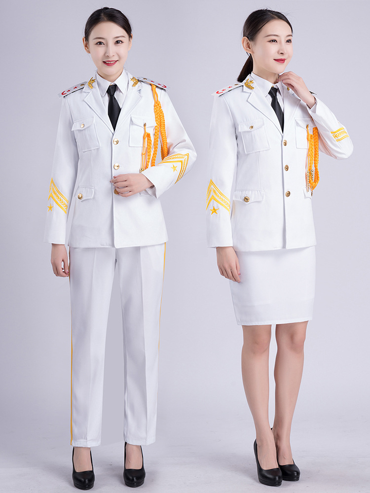 新款仪仗队升旗手服国旗班军装制服套装男女军鼓礼服合唱团演出服