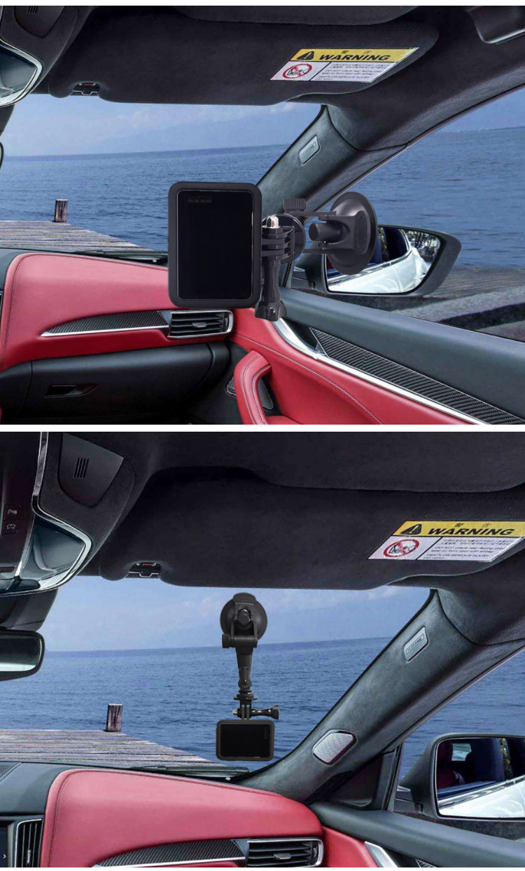 7cm透明底盘车载吸盘1/4螺丝云台gopro 9 小蚁4k山狗大疆运动相机