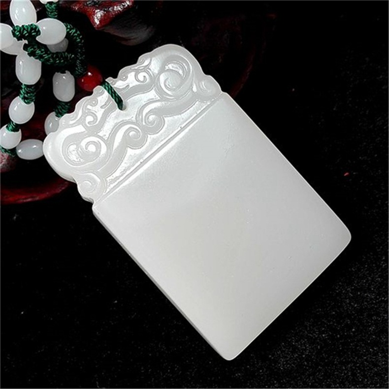 阿富汗白玉无事牌子 男女款情侣款玉牌吊坠厂价批发