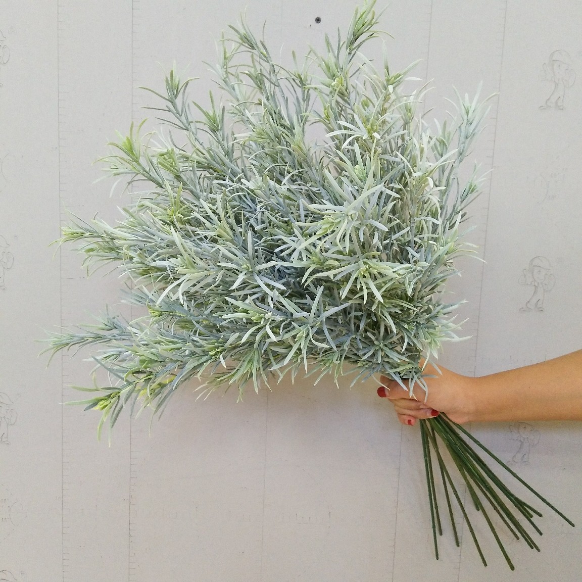 北欧仿真天门冬迷迭香家居样板间装饰插花配材婚庆摄影叶材草假花-阿