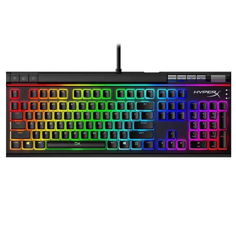 hyper x阿洛伊精英版二代机械键盘rgb背光游戏104键红轴键盘
