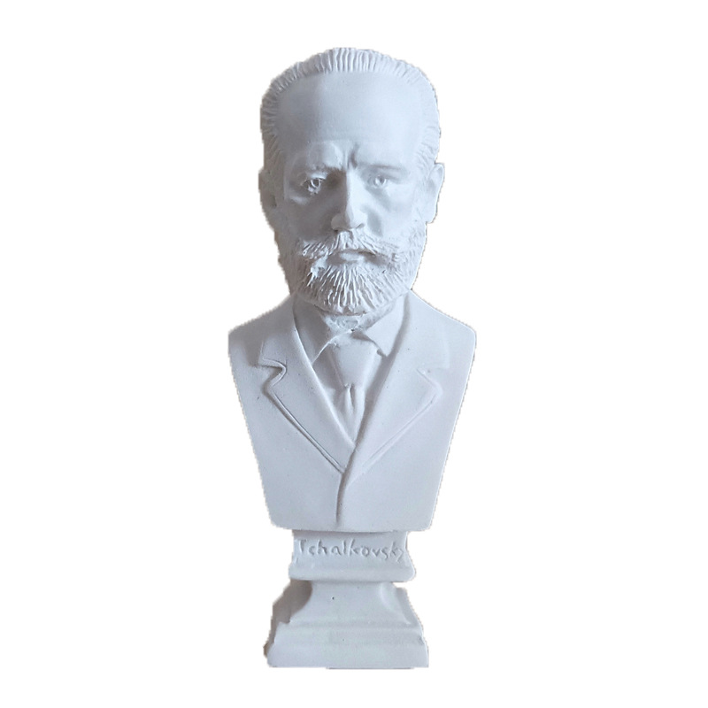 7cm音乐家柴可夫斯基迷你小树脂石膏头像欧式人物手办摆件美术用