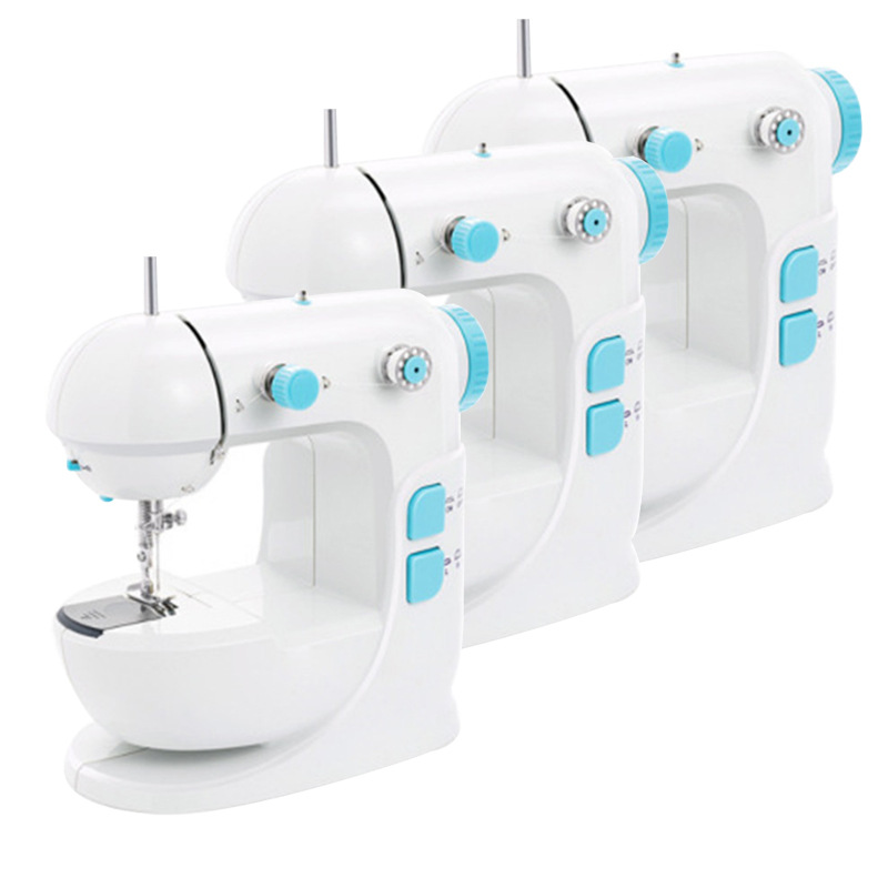 Multifunctional Miniature 308 Sewing Machine Household Mini Electric Eating Thick Cylinder Sewing Machine Cross-Border Spot Delivery Manufacturer