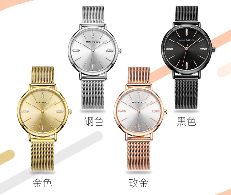 时尚镶钻女手表日本机芯防水米兰表带0036l一件代发_义乌市坤宇钟表