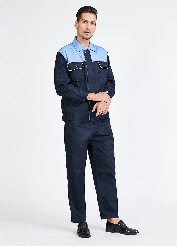 夏季劳保工作服长袖套装薄款焊工服工地建筑工程厂服定制工装工衣