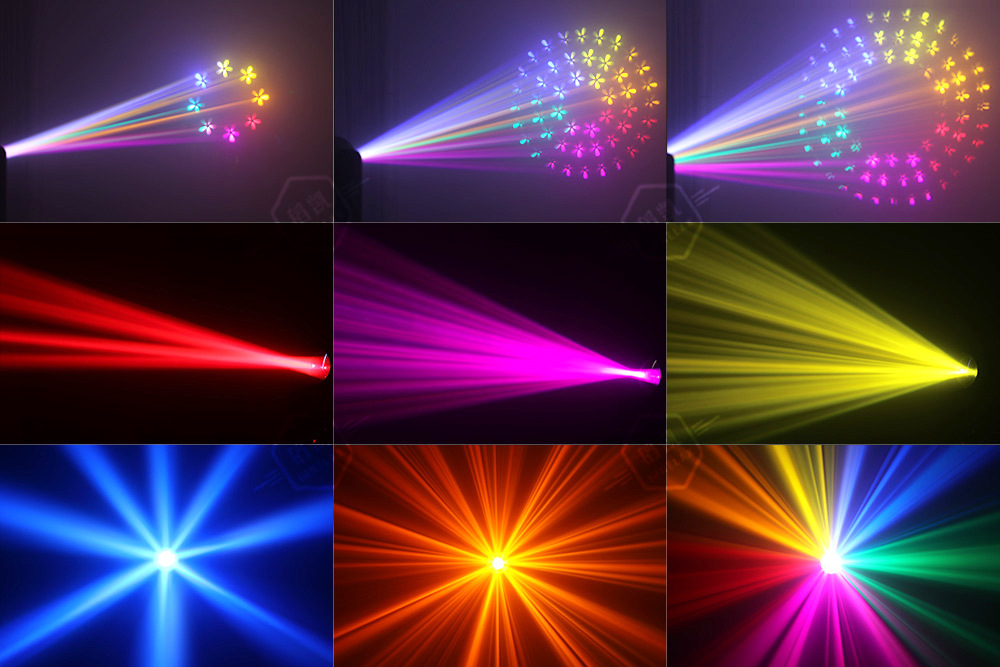 新款舞台光束灯311w强光束双独立棱镜可旋转七彩颜色盘酒吧舞台灯