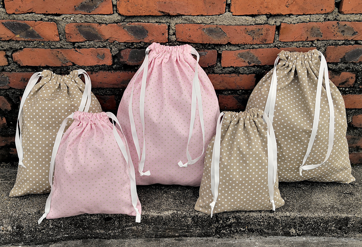 简单生活帆布束口收纳袋旅行出差衣物分类整理袋多功能抽绳袋