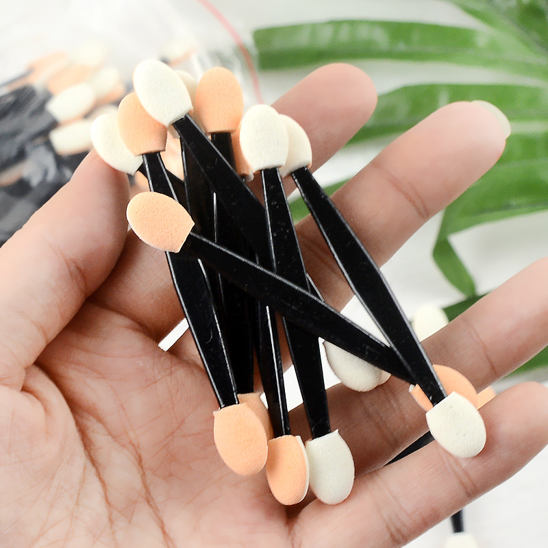双头海绵眼影棒 一次性美妆眼影刷 化妆工具套装厂家批发