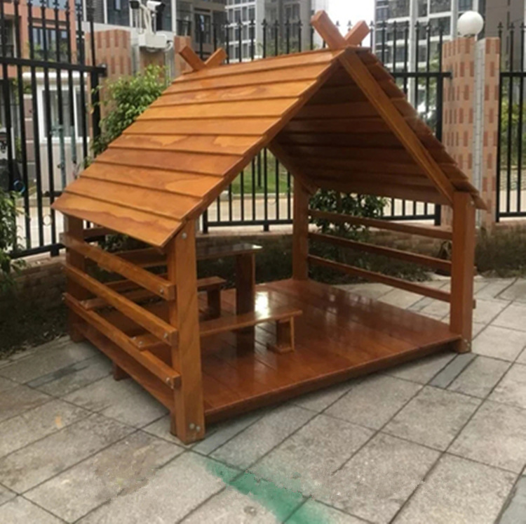 防腐木幼儿园小木屋户外组装木房子儿童游乐园小木屋游戏房玩具屋