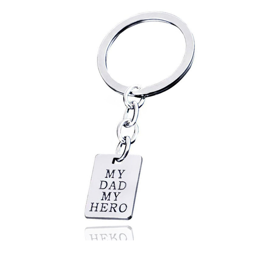 欧美 my dad my hero 字母饰品 父亲节礼物 英雄 爸爸 英文钥匙扣