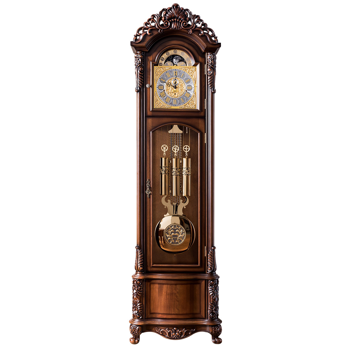 利时达huanjun 德国赫姆勒机芯 意大利风格实木落地钟