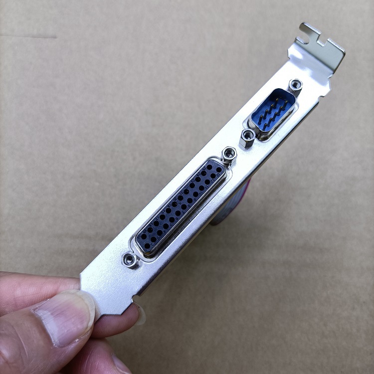 pci-e转1串口1并口组合扩展卡 9针rs232串口卡 db25母lpt打印接口