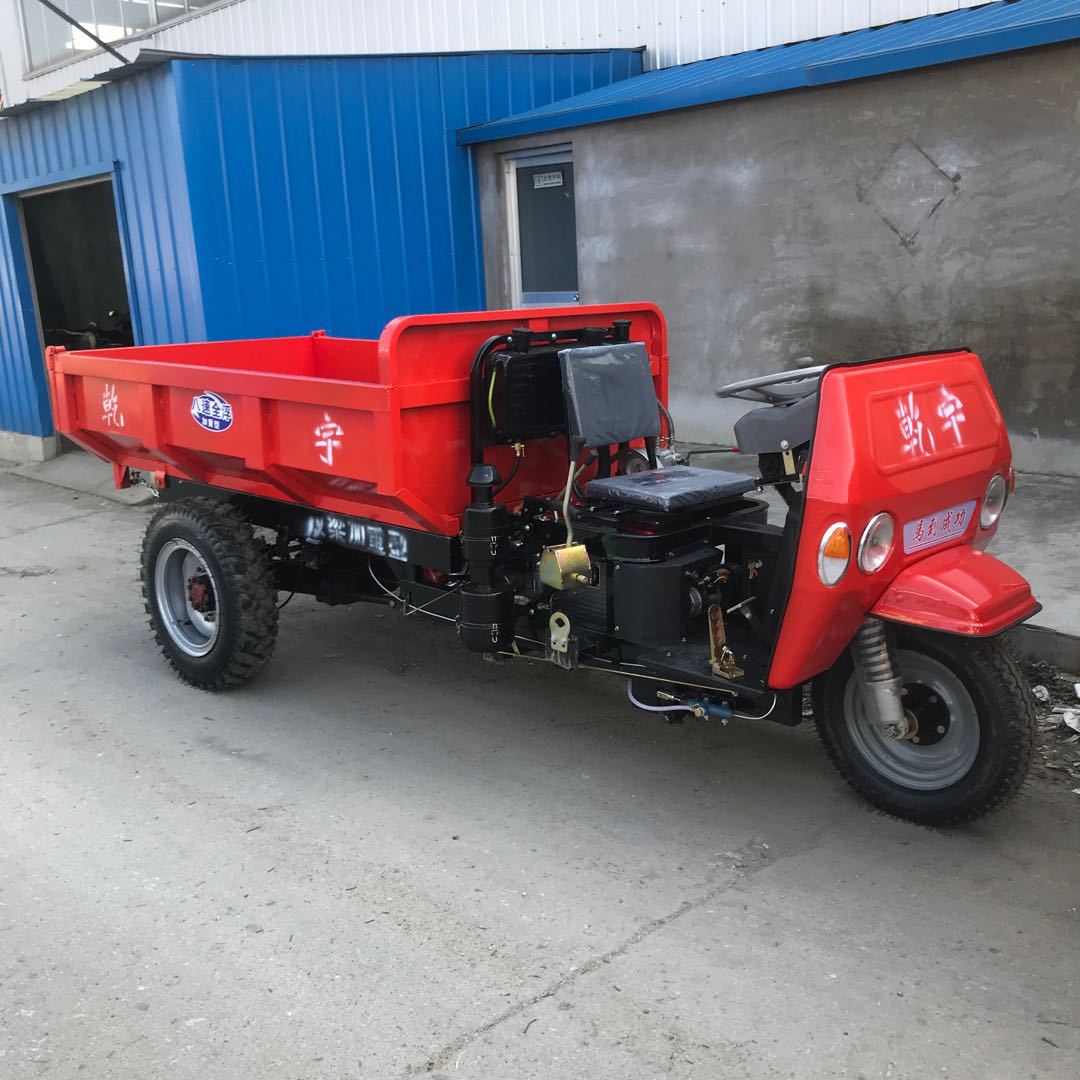 工程自卸柴油三轮车 铁棚三轮工程车价格自卸三轮车后翻价格-报价