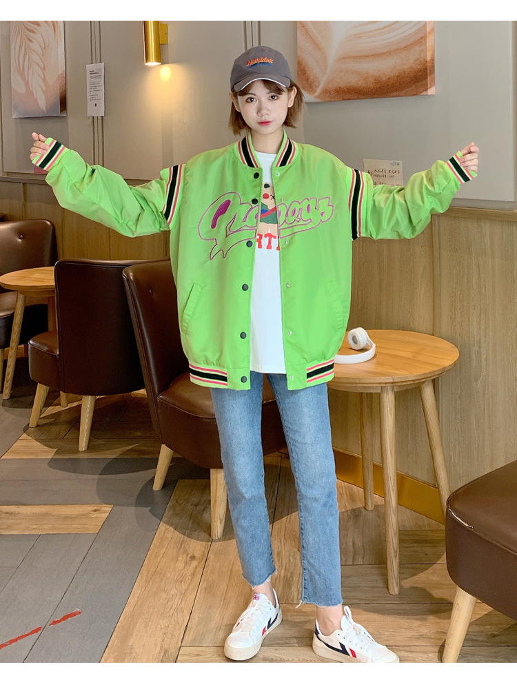 女式棒球服2020秋冬新款韩版时尚休闲运动夹克情侣外套厂家批发
