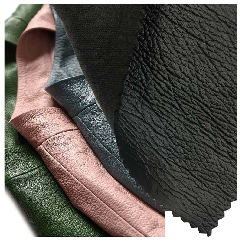 柔软弹力泡泡革pu服装皮革洗水大荔枝纹皮料外套皮裙皮裤人造革