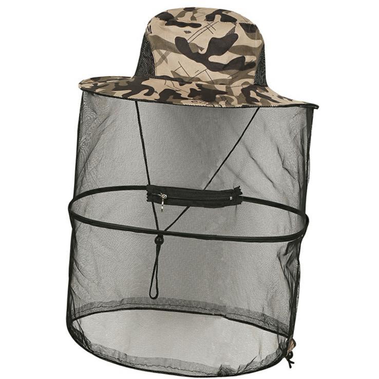 防蜂头罩防虫帽钓鱼防蚊帽纱防晒户外蜜蜂帽专用遮脸养蜂帽子夏季