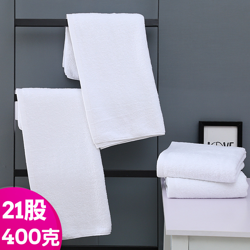 Star Hotel Beauty Salon Dedicated Bath Towel 400G Adult plus Size Thickening Towel Embroidery Custom Logo