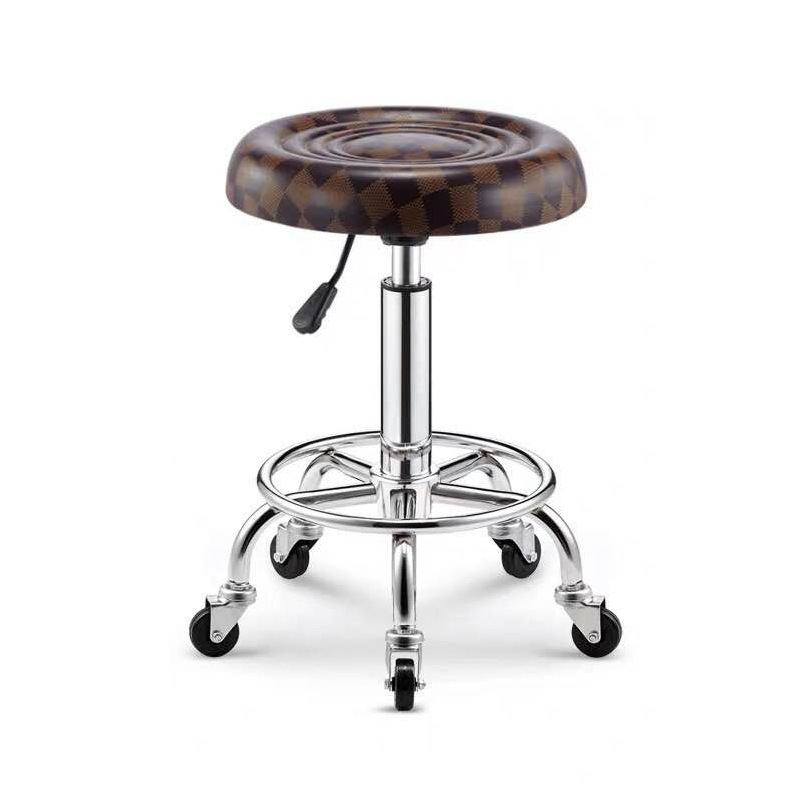 美甲技师美容凳子升降小圆凳 前台吧台旋转简约高脚化妆凳大工凳