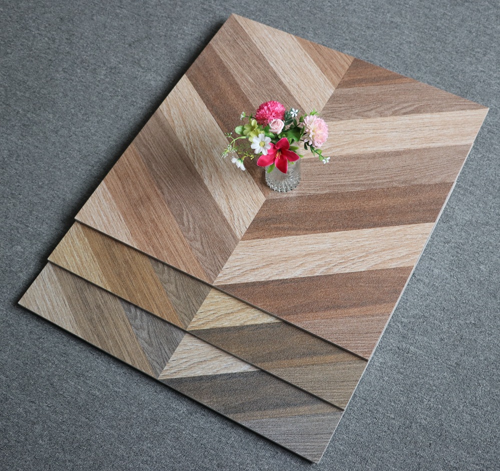 胡桃色木纹瓷砖600x600客厅卧室防滑地板砖地暖瓷木地板仿实木纹-报价